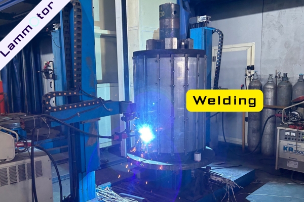 welding High-Voltage Motor Stator